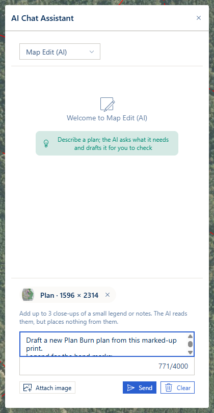 A paper plan attached, ready to send