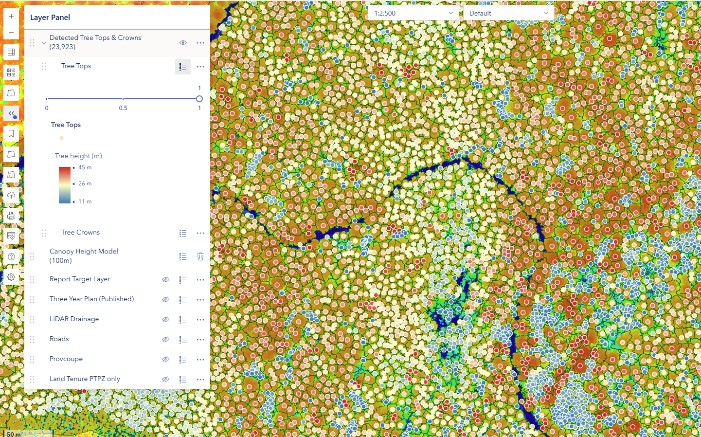 Tree Tops Detection Results