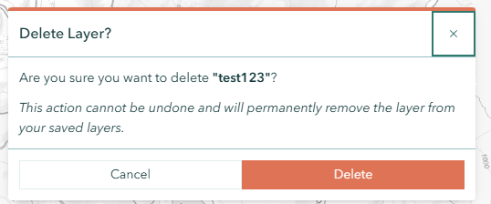 Delete Layer Dialog