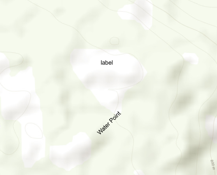 Spray labels turned by Point Angle